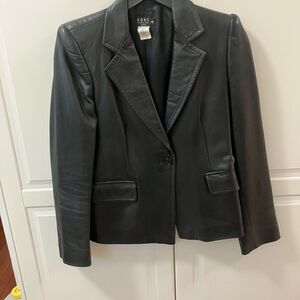 Michael Kors Black Leather Women's Jacket